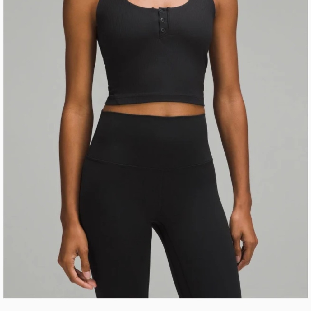 Lululemon Black Ribbed Tank Top